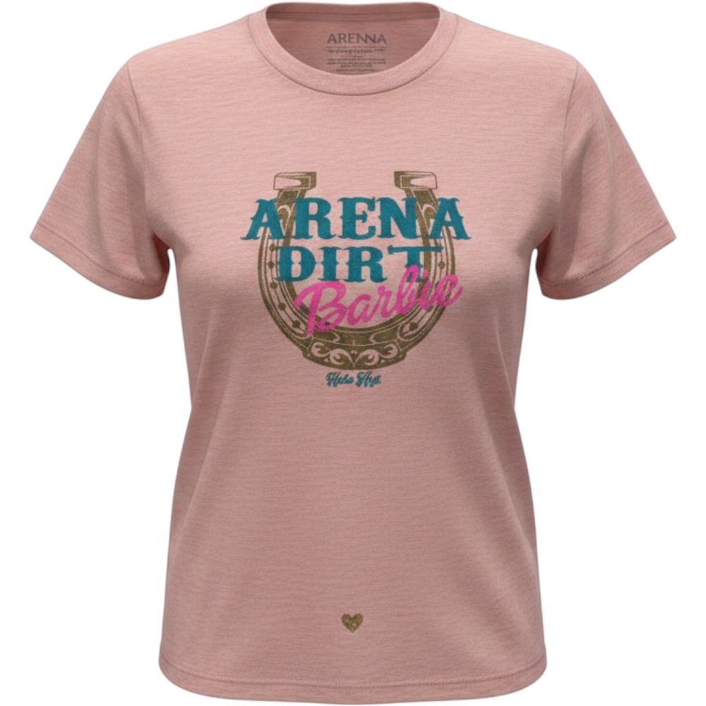 Hella High‎ Bella+Canvas T-Shirt Women's Size M Pink Arena Dirt Barbie Tee